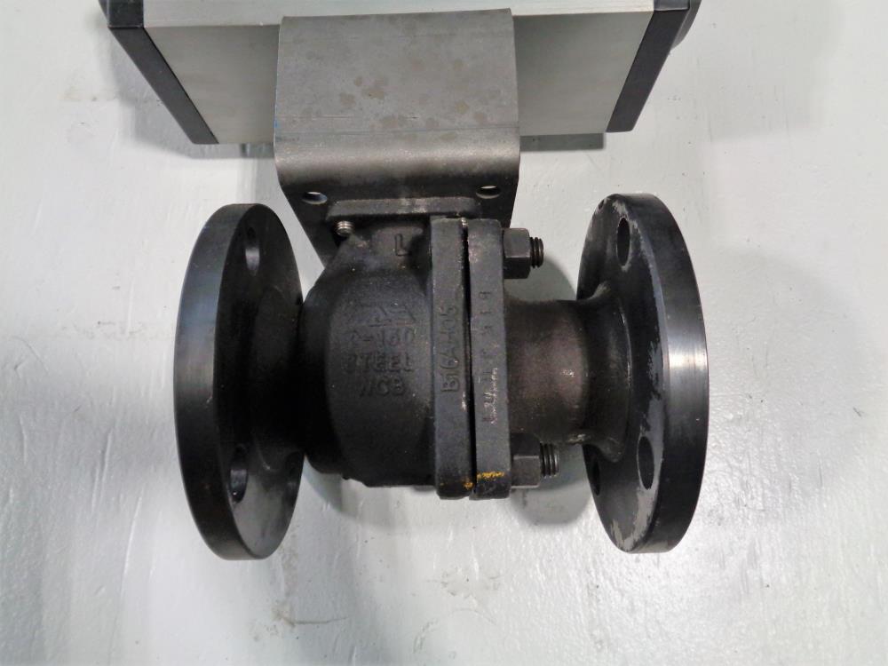 Mas 2" 150# WCB 2-Piece Actuated Ball Valve MT41.S4.F07-F10.CH22